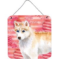 "Caroline's Treasures Siberian Husky Metal Print, 6h x 6w, Love is a Dog"