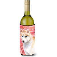 "Caroline's Treasures Siberian Husky Love Decorative Bottle Hugger, 750ml, Multicolor"