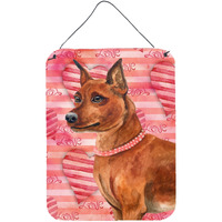 "Caroline's Treasures Miniature Pinscher Love Metal Print, 16"" x 12"", Multicolor"