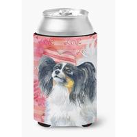 "Caroline's Treasures Papillon Love Decorative Can Hugger, Multicolor"