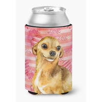 "Caroline's Treasures Chihuahua Love Decorative Can Hugger, Multicolor"