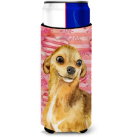 "Caroline's Treasures Chihuahua Love Decorative Can Hugger, Slim, Multicolor"