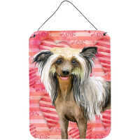 "Caroline's Treasures Chinese Crested Love Metal Print, 16"" x 12"", Multicolor"
