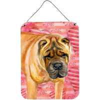 "Caroline's Treasures Shar Pei Love Metal Print, 16"" x 12"", Multicolor"