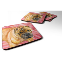 "Caroline's Treasures Shar Pei Love Decorative coasters, Multicolor"