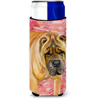 "Caroline's Treasures Shar Pei Love Decorative Can Hugger, Slim, Multicolor"