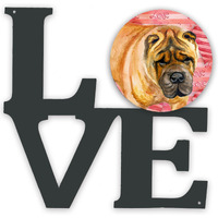 "Caroline's Treasures Shar Pei Metal Artwork Love wall-decor, Multicolor"