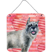"Caroline's Treasures Schnauzer Metal Print, 6h x 6w, Love is a Dog"