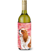 "Caroline's Treasures Cavalier Spaniel Love Decorative Bottle Hugger, 750ml, Multicolor"