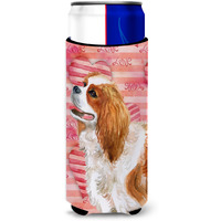 "Caroline's Treasures Cavalier Spaniel Love Decorative Can Hugger, Slim, Multicolor"
