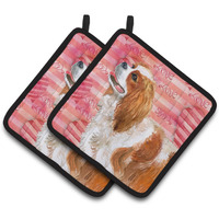 "Caroline's Treasures Cavalier Spaniel Decorated pot holder, 7.5H x 7.5W, Love is a Dog"