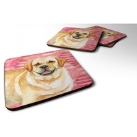 "Caroline's Treasures Golden Retriever Love Decorative coasters, Multicolor"