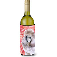 "Caroline's Treasures Poodle Love Decorative Bottle Hugger, 750ml, Multicolor"