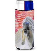 "Caroline's Treasures Shih Tzu Love Decorative Can Hugger, Slim, Multicolor"