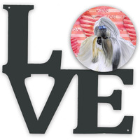 "Caroline's Treasures Shih Tzu Metal Artwork Love wall-decor, Multicolor"