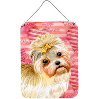 "Caroline's Treasures Morkie Love Metal Print, 16"" x 12"", Multicolor"