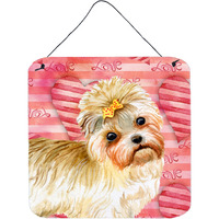 "Caroline's Treasures Morkie Metal Print, 6h x 6w, Love is a Dog"