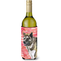 "Caroline's Treasures American Akita Love Decorative Bottle Hugger, 750ml, Multicolor"
