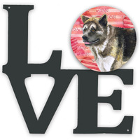 "Caroline's Treasures American Akita Metal Artwork Love wall-decor, Multicolor"
