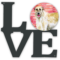 "Caroline's Treasures Irish Wolfhound Metal Artwork Love wall-decor, Multicolor"