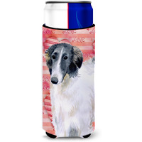 "Caroline's Treasures Borzoi Love Decorative Can Hugger, Slim, Multicolor"