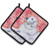 "Caroline's Treasures Maremma Sheepdog Decorated pot holder, 7.5H x 7.5W, Love is a Dog"