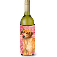 "Caroline's Treasures Rhodesian Ridgeback Love Decorative Bottle Hugger, 750ml, Multicolor"