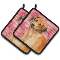 "Caroline's Treasures Rhodesian Ridgeback Decorated pot holder, 7.5H x 7.5W, Love is a Dog"