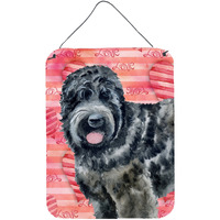 "Caroline's Treasures Black Russian Terrier Love Metal Print, 16"" x 12"", Multicolor"