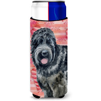 "Caroline's Treasures Black Russian Terrier Love Decorative Can Hugger, Slim, Multicolor"