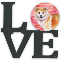 "Caroline's Treasures Shiba Inu Metal Artwork Love wall-decor, Multicolor"