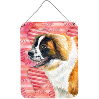 "Caroline's Treasures Saint Bernard Love Metal Print, 16"" x 12"", Multicolor"