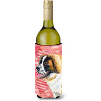 "Caroline's Treasures Saint Bernard Love Decorative Bottle Hugger, 750ml, Multicolor"