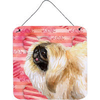 "Caroline's Treasures Pekingese Metal Print, 6h x 6w, Love is a Dog"