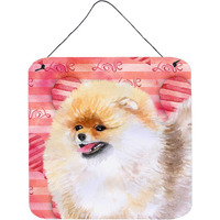 "Caroline's Treasures Pomeranian Metal Print, 6h x 6w, Love is a Dog"