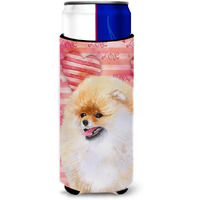 "Caroline's Treasures Pomeranian Love Decorative Can Hugger, Slim, Multicolor"