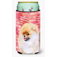 "Caroline's Treasures Pomeranian Love Decorative Can Hugger, Tall Boy, Multicolor"