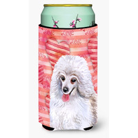 "Caroline's Treasures Medium White Poodle Love Decorative Can Hugger, Tall Boy, Multicolor"