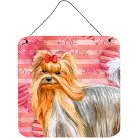 "Caroline's Treasures Yorkshire Terrier Metal Print, 6h x 6w, Love is a Dog"