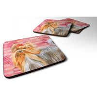 "Caroline's Treasures Yorkshire Terrier Love Decorative coasters, Multicolor"