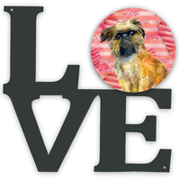 "Caroline's Treasures Brussels Griffon Metal Artwork Love wall-decor, Multicolor"