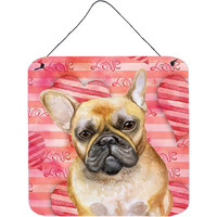 "Caroline's Treasures French Bulldog Metal Print, 6h x 6w, Love is a Dog"
