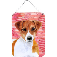 "Caroline's Treasures Jack Russell Terrier Love Metal Print, 16"" x 12"", Multicolor"