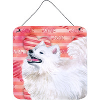"Caroline's Treasures Samoyed Metal Print, 6h x 6w, Love is a Dog"