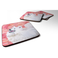 "Caroline's Treasures Samoyed Love Decorative coasters, Multicolor"