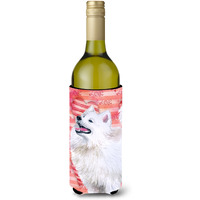 "Caroline's Treasures Samoyed Love Decorative Bottle Hugger, 750ml, Multicolor"
