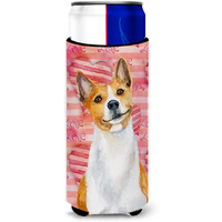 "Caroline's Treasures Basenji Love Decorative Can Hugger, Slim, Multicolor"