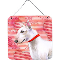 "Caroline's Treasures Bull Terrier Metal Print, 6h x 6w, Love is a Dog"