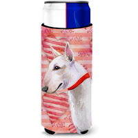"Caroline's Treasures Bull Terrier Love Decorative Can Hugger, Slim, Multicolor"