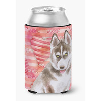 "Caroline's Treasures Siberian Husky Grey Love Decorative Can Hugger, Multicolor"